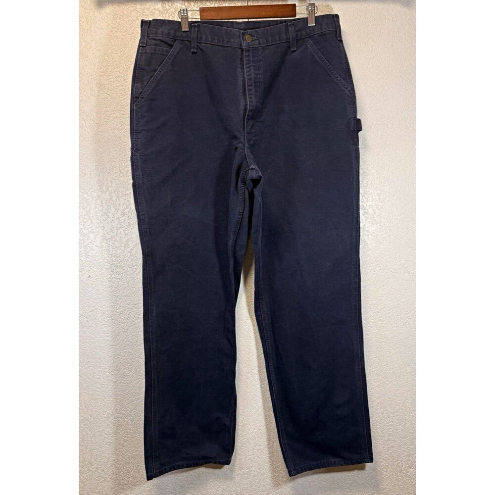 Carhartt B11-MDT Men’s 38x34 Navy Loose Original Fit Canvas Carpenter Work Pants